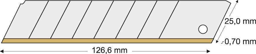 Abbrechklinge TiN 25mm Pack a 10 Stück LUTZ BLADES