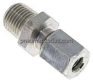 Gerade Schneidringverschr. R 1/4"-6 L (M12x1,5), Stahl verzinkt