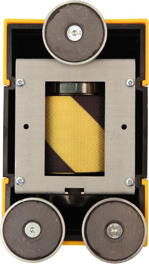 Gurtband mit magnetischer Befestigung L4,6 m xB50 mm gelb/schwarz