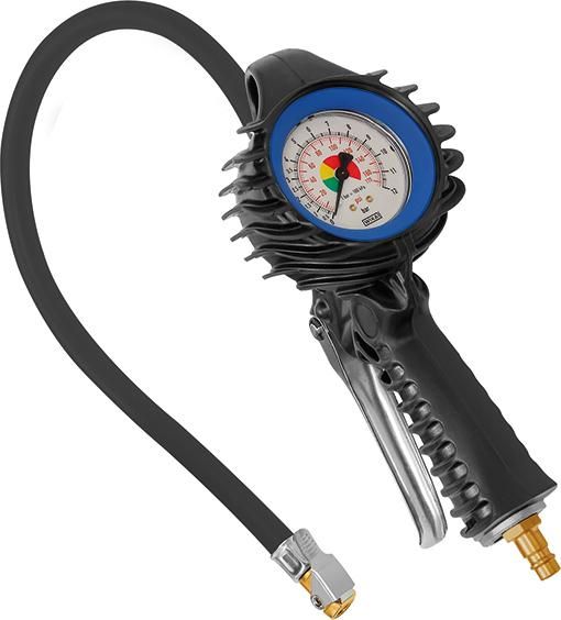 Hand-Reifenfüllmesser mitMomentstecker, starr, ungeeicht, Manom. Ø63mm, 0-12bar/170psi RIEGLER