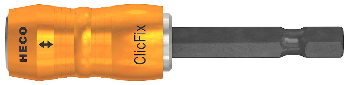 HECO-ClicFix Schnellwechselhalter, magnetisch, mit Logo, Aluminium eloxiert, à 1 Stück im Blister