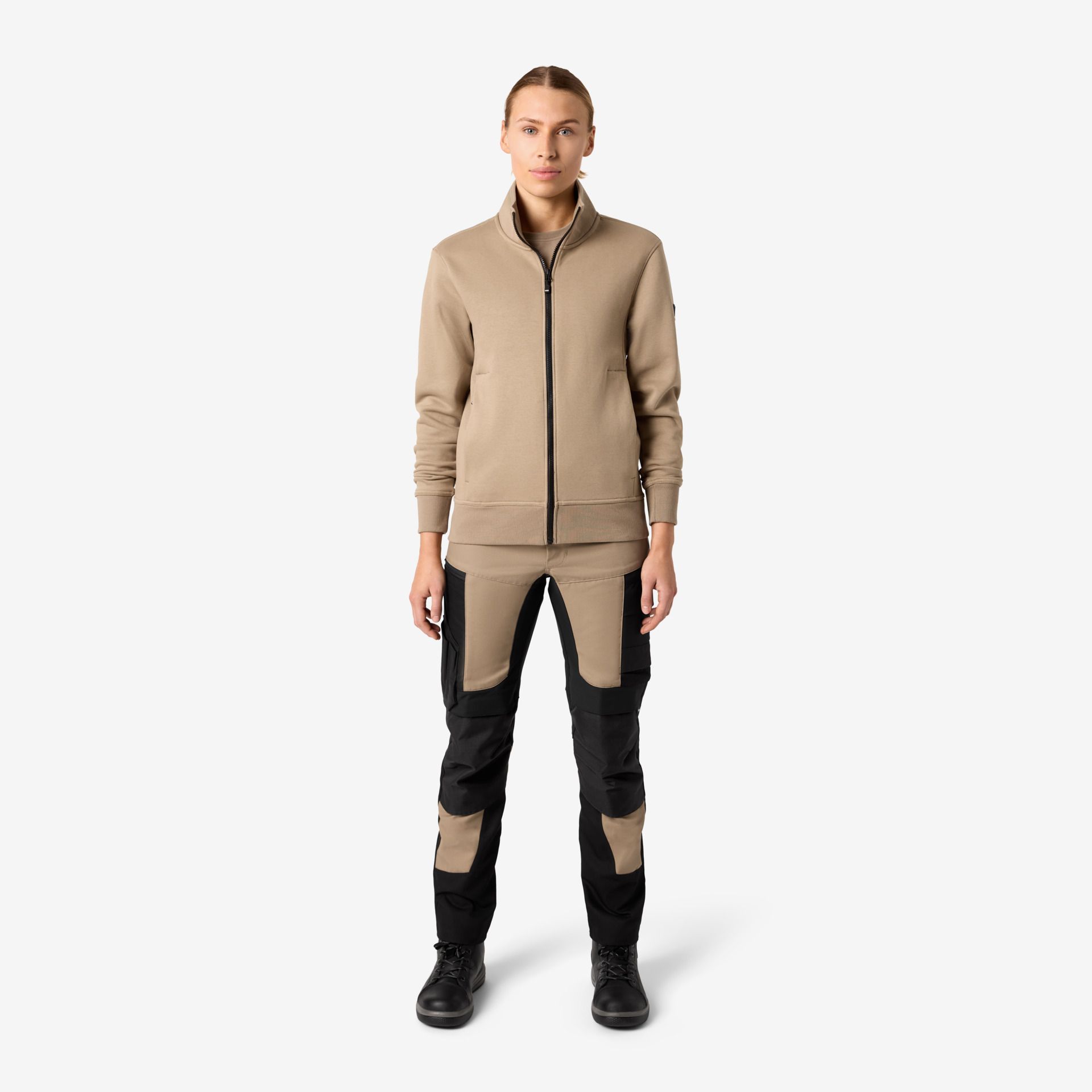 FHB Sweatjacke EUGEN beige - Gr. S