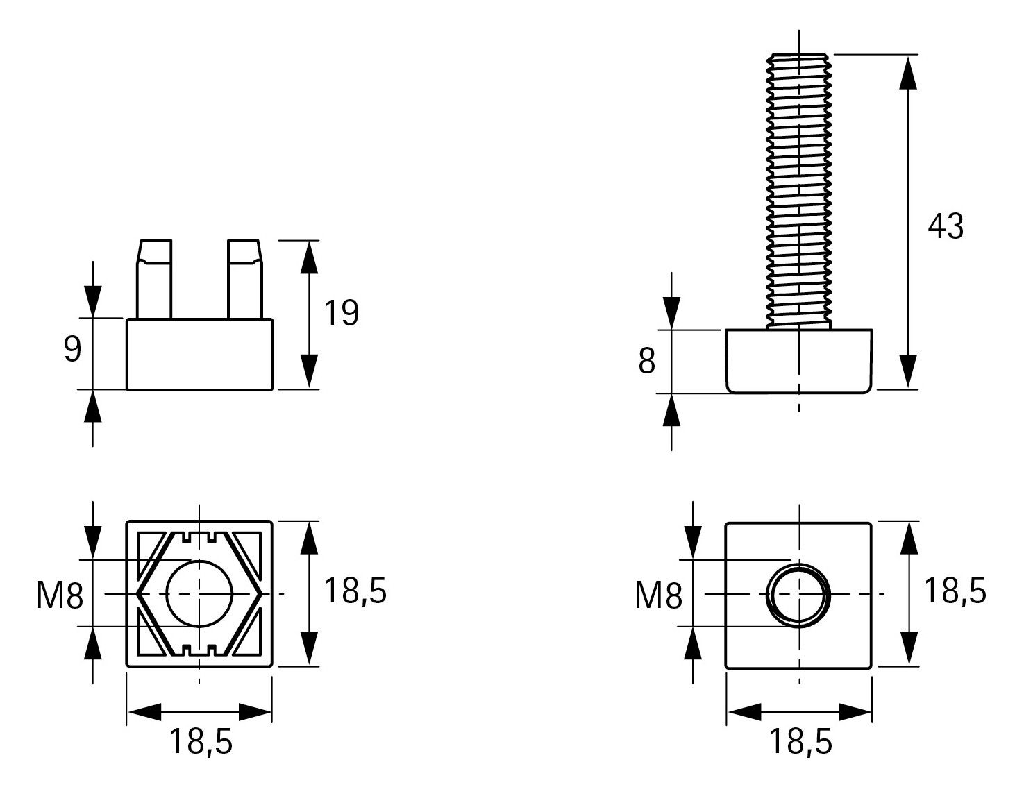 HETTICH CADRO Set Standfuß