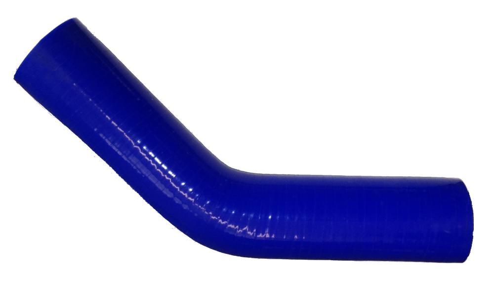 Silikon Kühlerschlauch Krümmer 45G, blau, 10x4mm, Schenkellänge: je 152mm