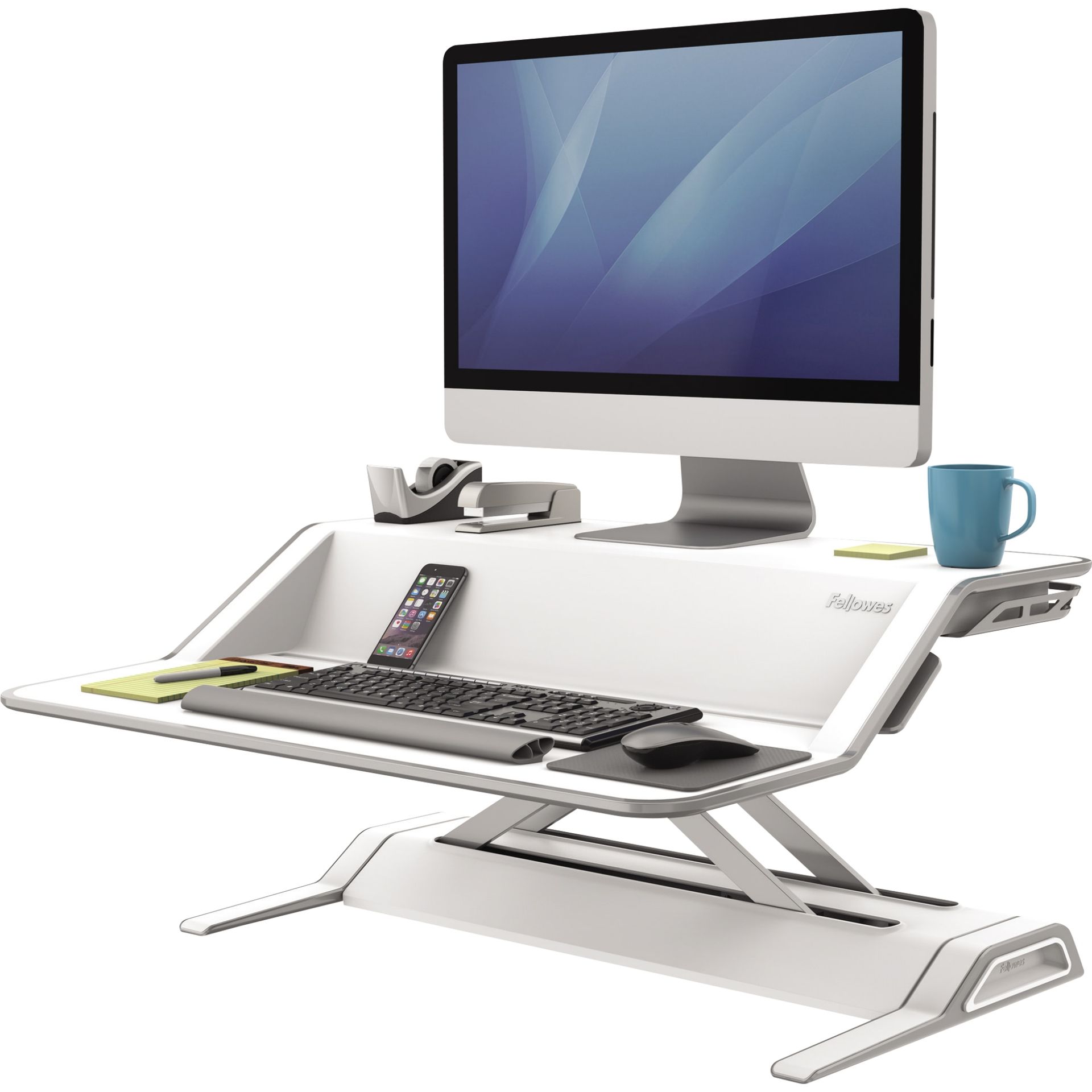 Sitz-Steh-Workstation Lotus weiß