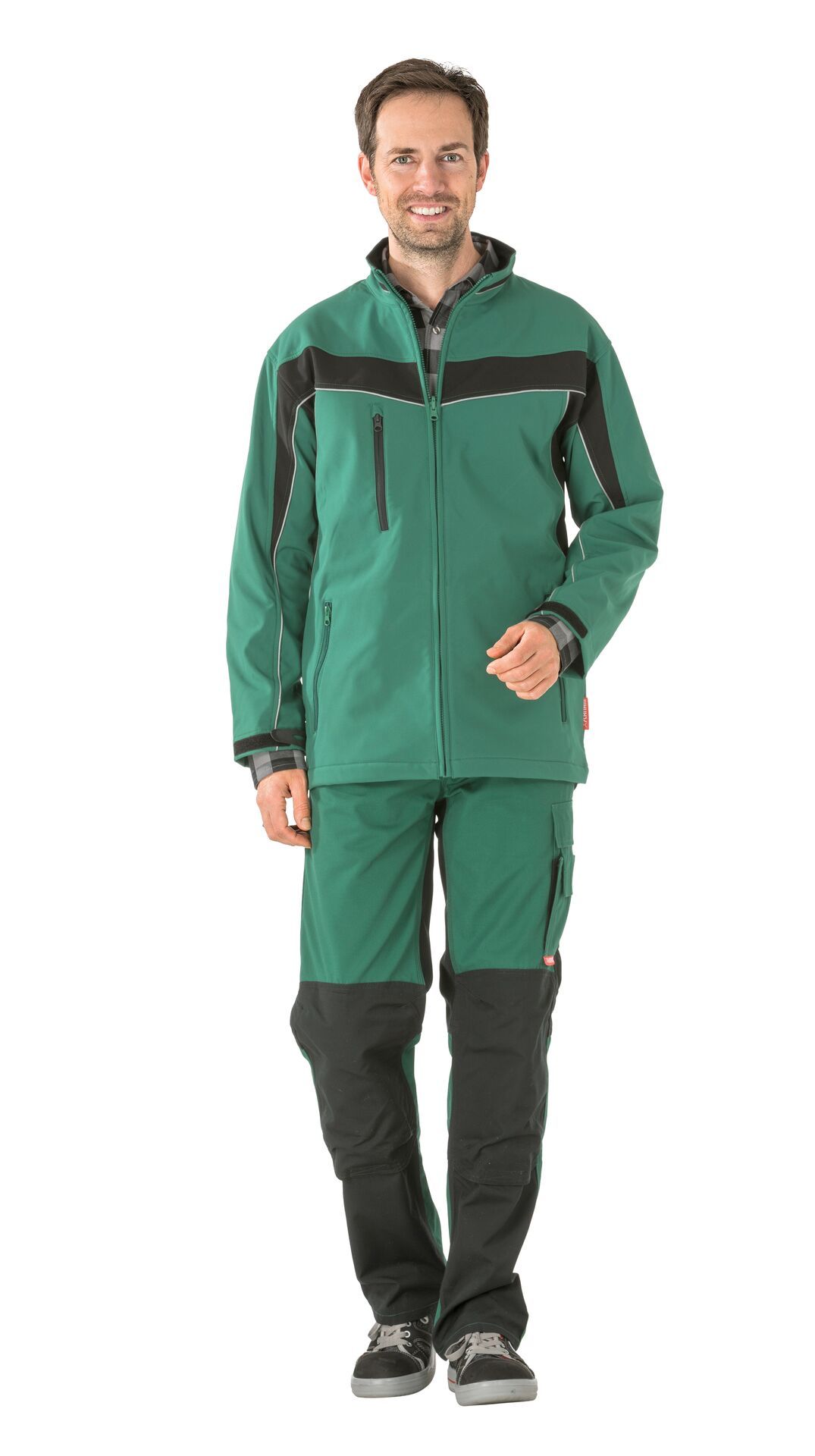 Planam Softshelljacke Plaline, Outdoor grün/schwarz Gr. XS