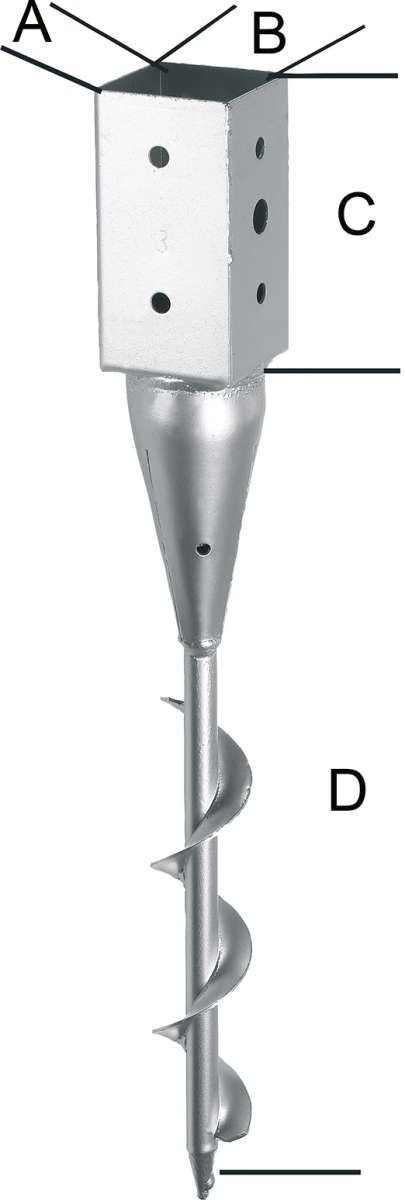 Einschraubbodenhülse tzn 91x650 mm E-NORMpro