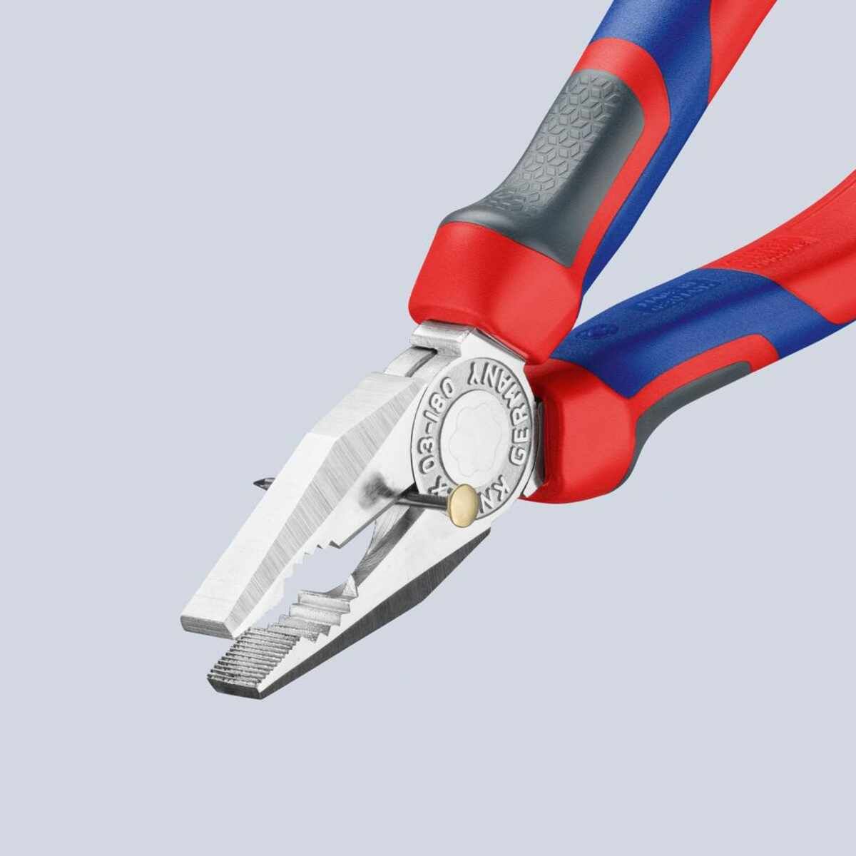 Kombinationszange verchromt mit Mehrkomponenten-Griffen 160mm KNIPEX