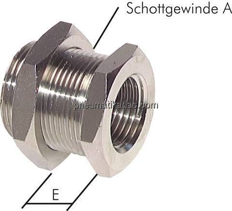 Schottverschraubung M 5-G 1/8", Messing vernickelt