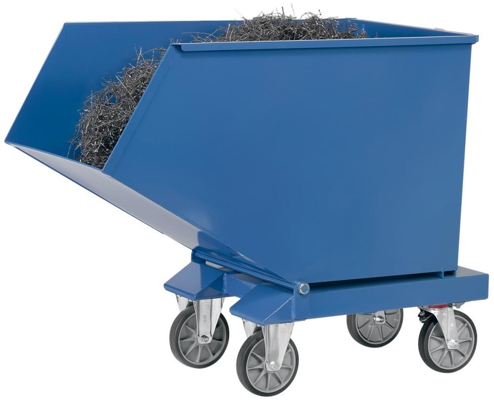 FETRA Muldenkipper 4702A Tragkraft 750kg mit Ablasshahn 450l 1214x669x708mm RAL5007