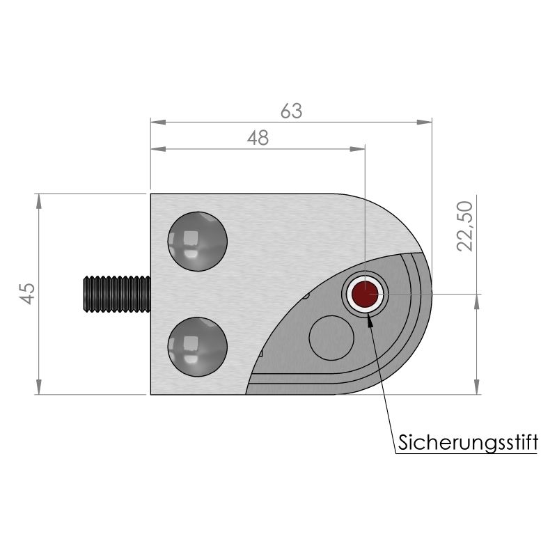 Glasklemmen "Modell 32" für Rundrohr