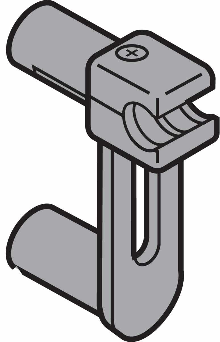 Querrelinghalter zweifach RAL 7037 staubgrau
