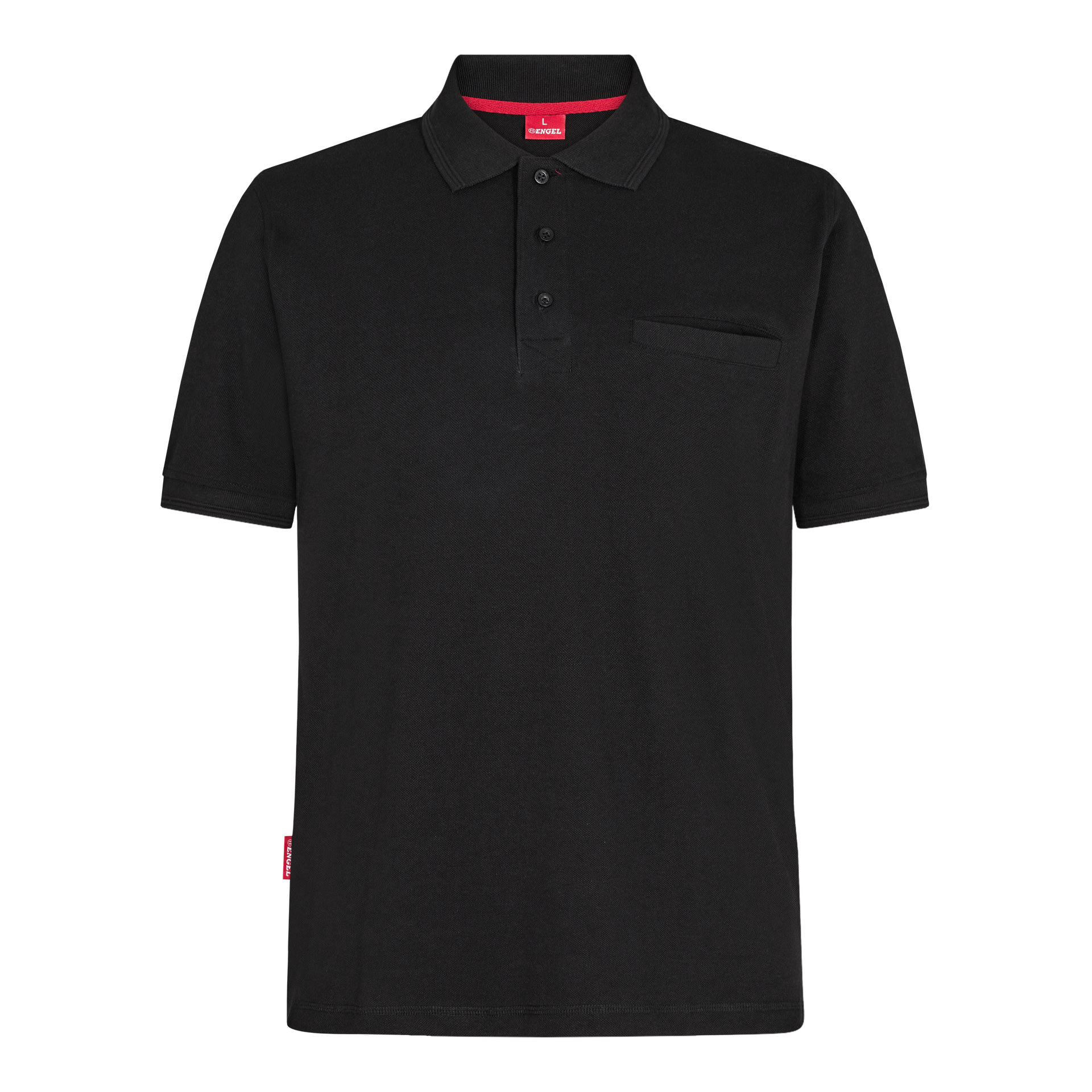 Extend Poloshirt mit Brusttasche Schwarz, Gr. L