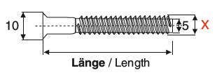 Solofix Einteilverbinder,PZ3 mit Kopfbohrung, 6,3x50 mm, verzinkt