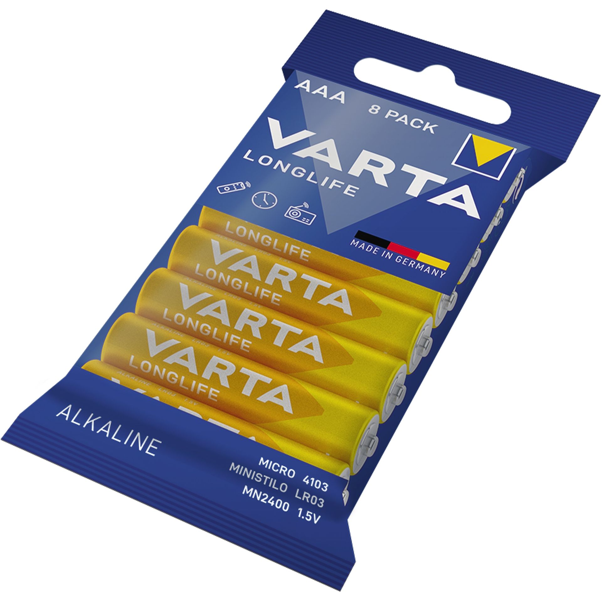 Batterie Longlife AAA 1,5V 8 St./Pack.