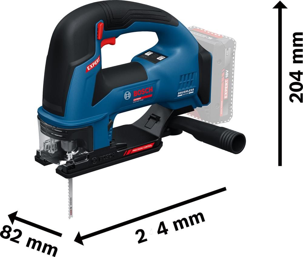 Akku-EXPERT-Stichsäge EXST18V-155 B ohne Akku ohne Ladegerät L-Boxx