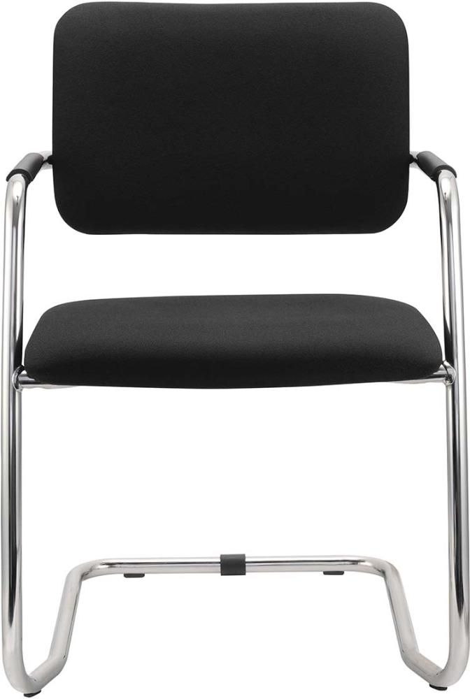 Besucherstuhl Freischwi. Schwarz ( 2 Stühle Set)