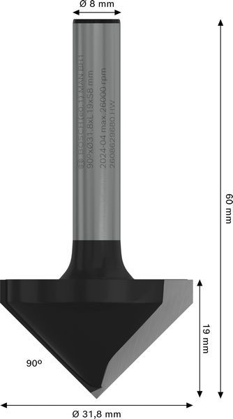Bosch PRO V-Nutfräser, W