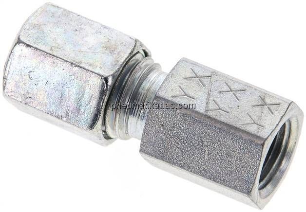Aufschraub-Schneidringverschr. M 10x1-6 L (M12x1,5), Stahl verzinkt