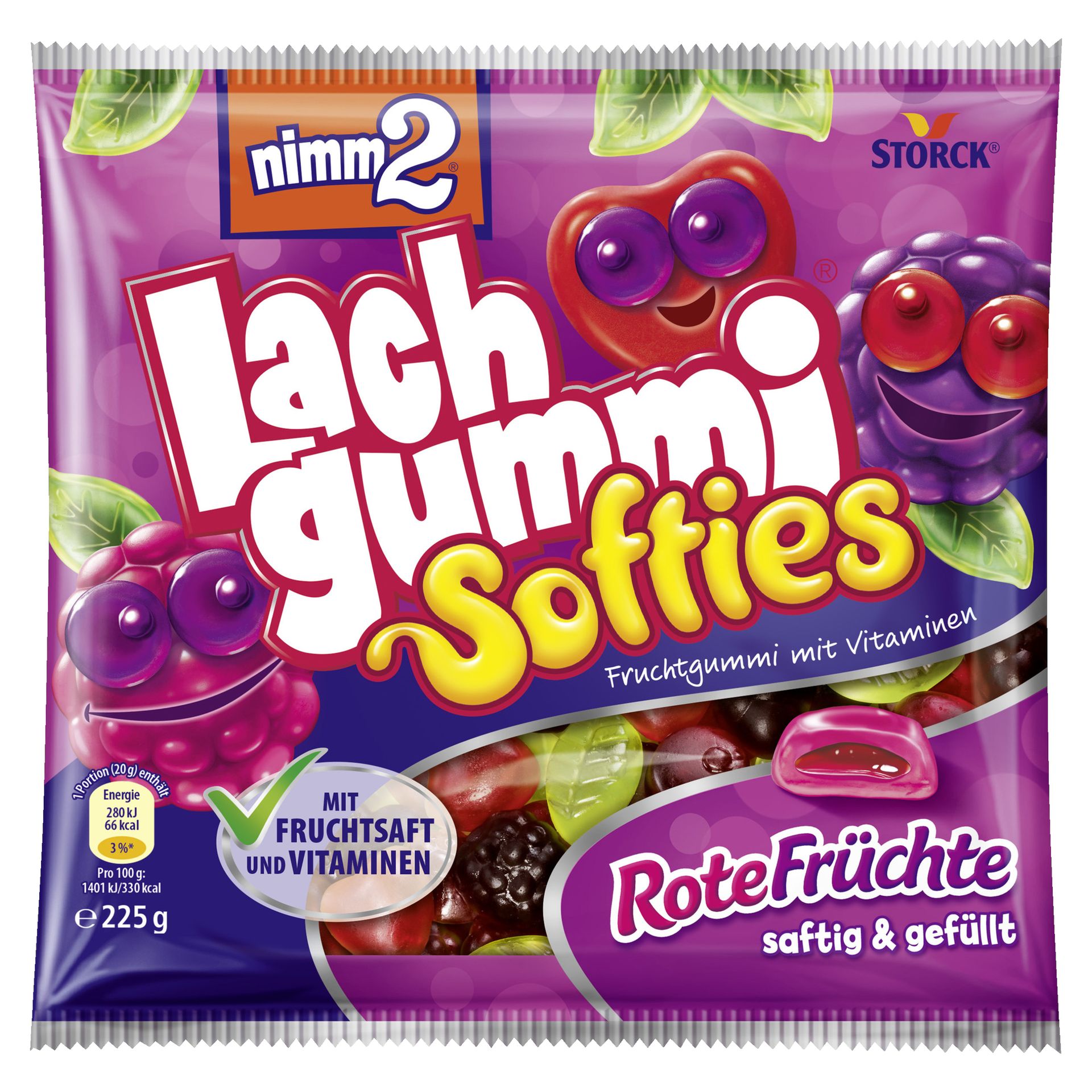 Fruchtgummi   Softies rote Früchte 225g