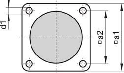 Kran Gummi Puffer quadratische Platte D80 H63 NR70