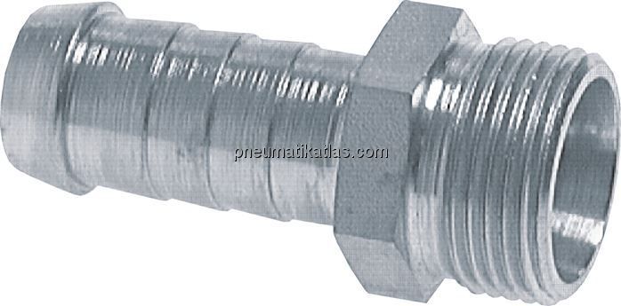 Schlauchnippel M 10 x 1 (5 L), 4 - 5mm, Stahl verzinkt
