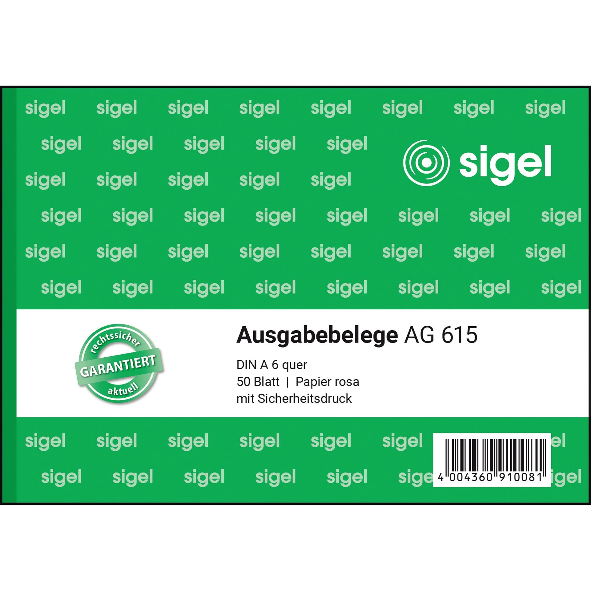 Ausgabebeleg DIN A6 quer 50Blatt