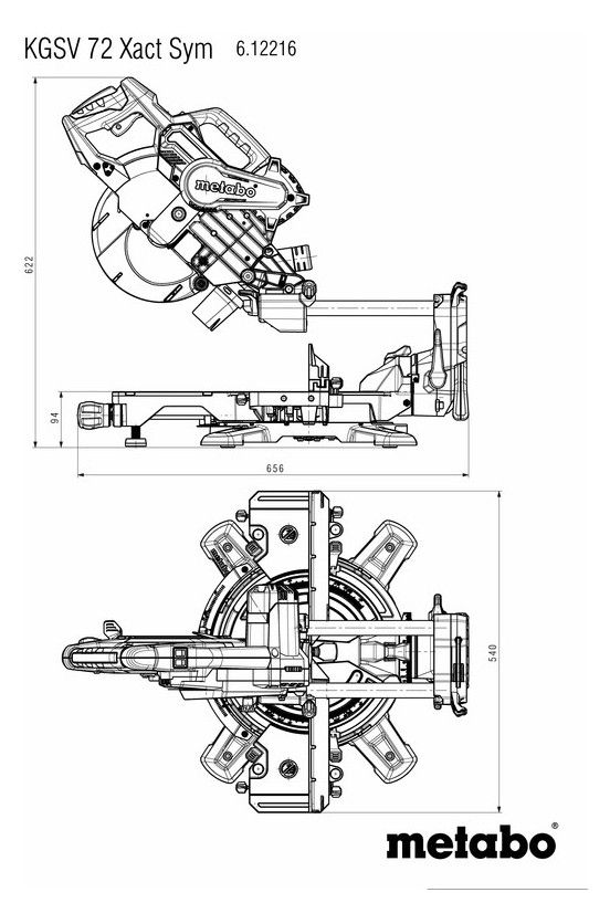 METABO Kappsäge, 230V, 1800W