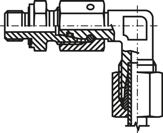 Einstellb. Winkel-Schneidringverschr. G 1/8"-6 L (M12x1,5), Stahl verzinkt