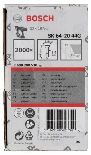 Bosch Senkkopf-Stift SK64 20G