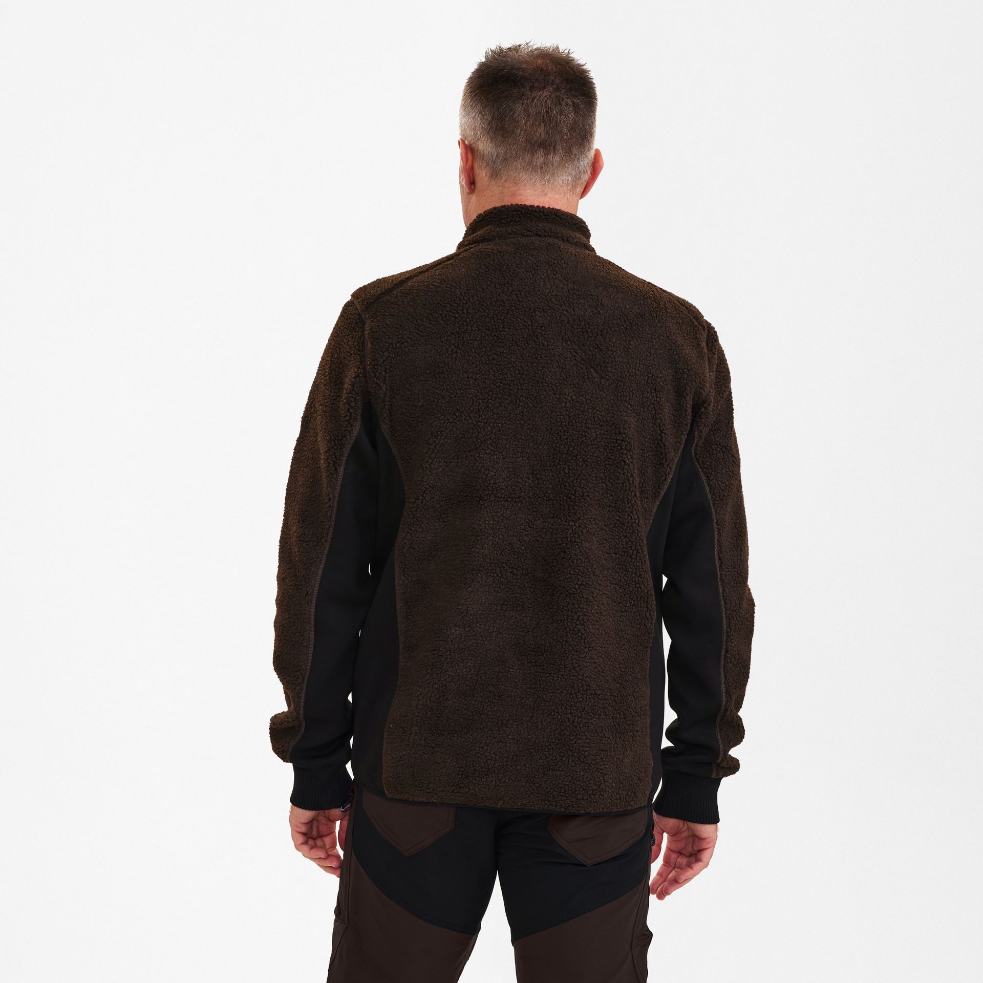 X-treme Faserjacke Mokkabraun/Schwarz, Gr. L