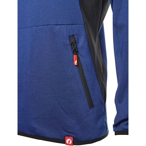 Tech-Fleecepullover kornblau/schwarz meliert Gr. S Fortis Elements