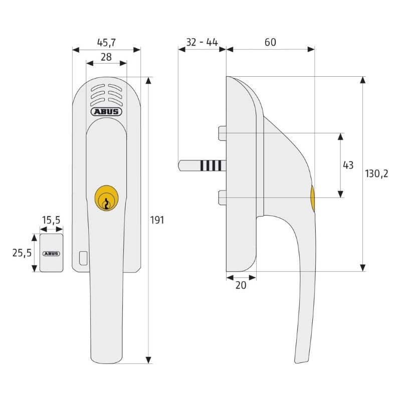 ABUS Alarmfenstergriff "FG300A B"