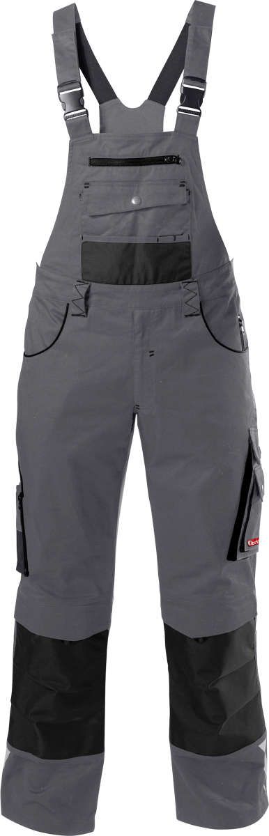 FORTIS H-Latzhose 24, d-grau/schwarz, Gr. 106