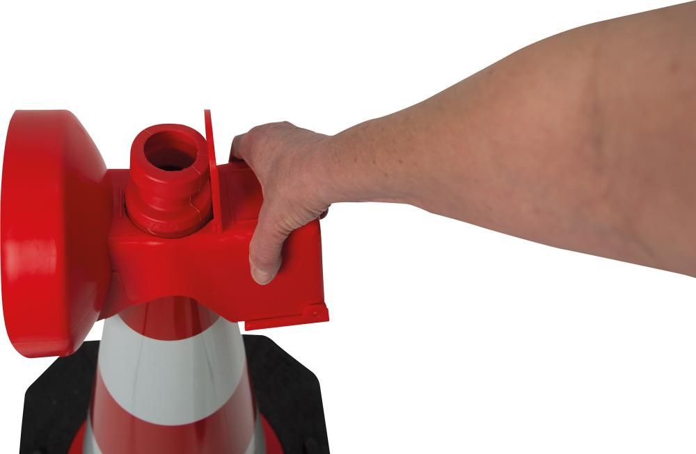 Leitkegel-LED-Leuchte ConeFix, einseitig gelb