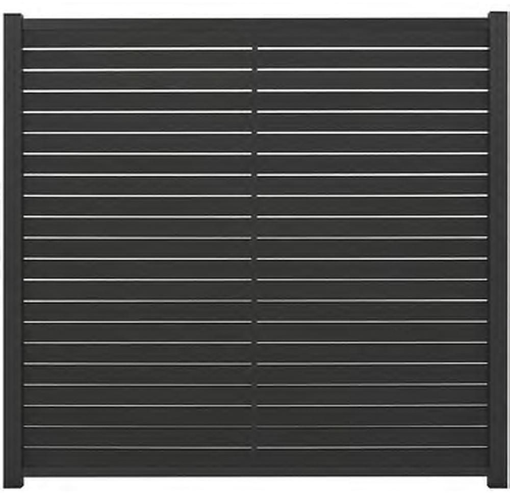 HANÖ-Serie 1793x1774mm 20x75/68x1793mm 3 Pakete 21 Lamellen ANTHRAZIT BPC-Rhombus-Steckzaun-Set