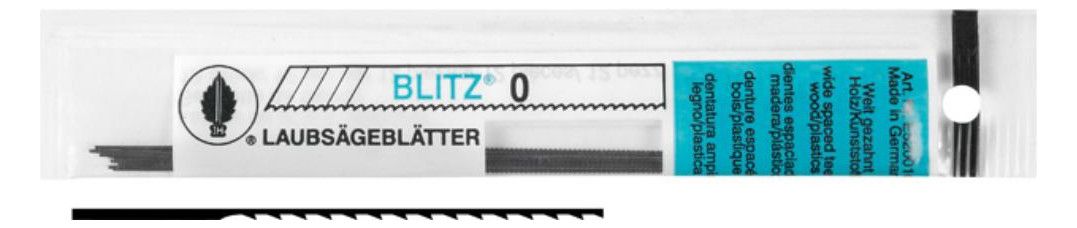 Holz/Kunststoff-Laubsägeblatt, "Blitz"