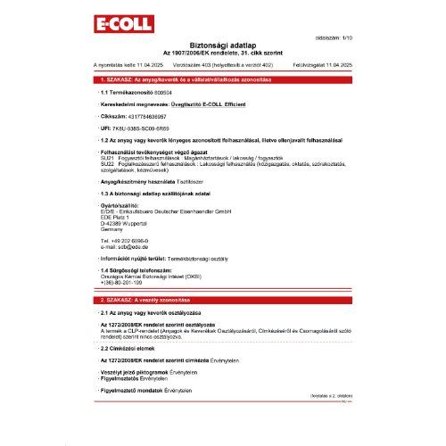 Glasreiniger 500ml Sprühflasche E-COLL Efficient WE-EE