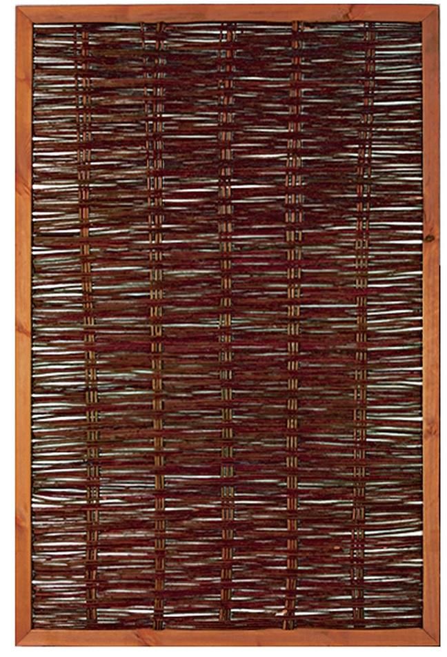 FAKO Weidengeflechtzaun 120 x 180 cm, mit umlauf. Rahmen