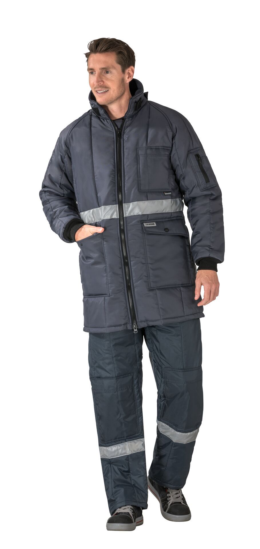 Planam Gefrierhaus Parka Kühl-/Gefrierhaus marine, Innenfutter kornblumenblau Gr. S