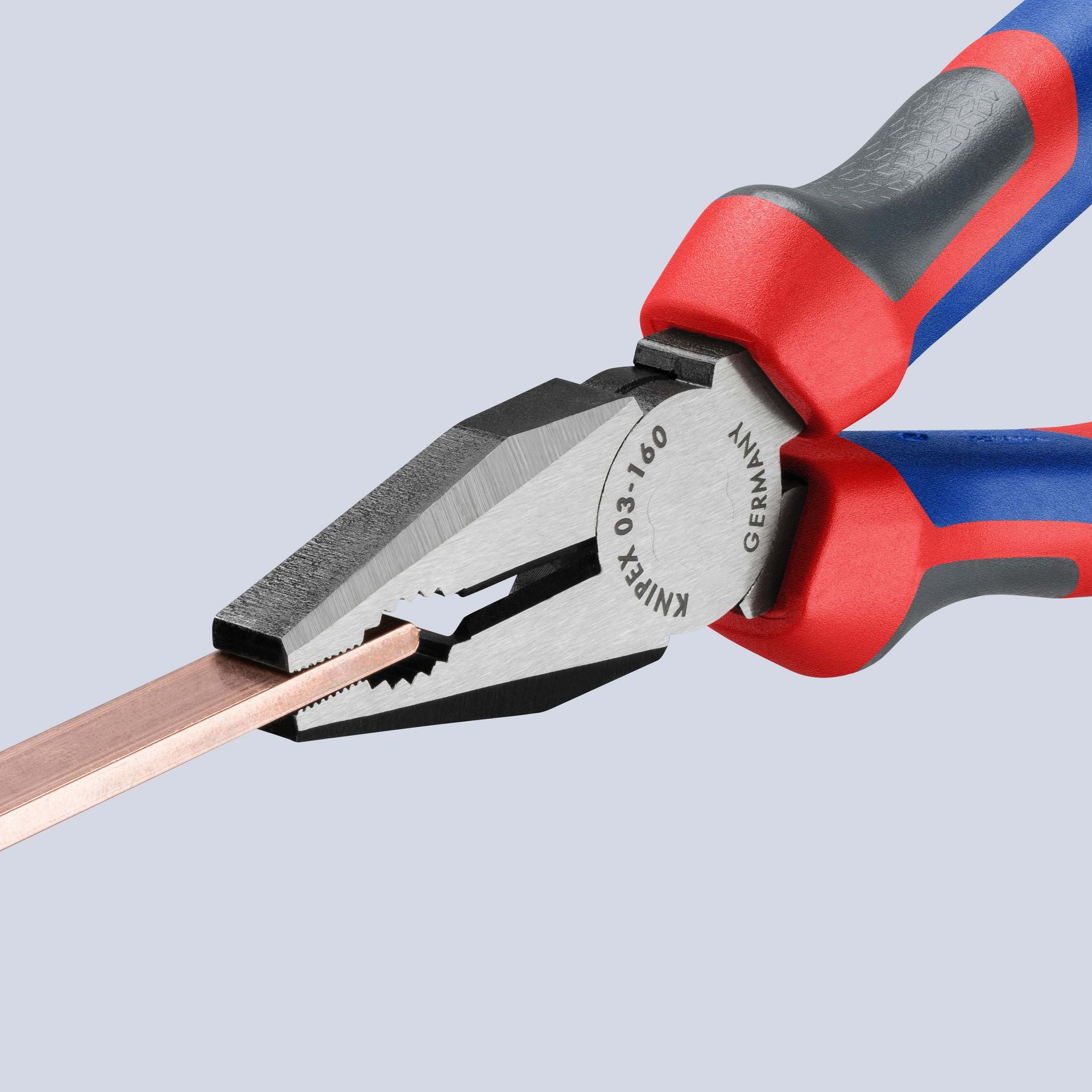 KNIPEX Kombizange mit Comfort-Griffen schwarz atramentiert
