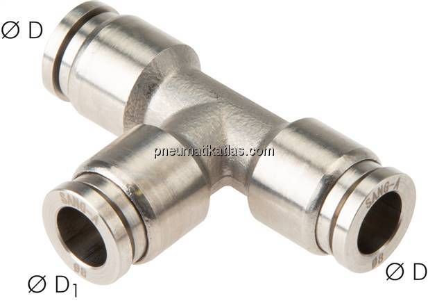 T-Steckanschluss 4mm-4mm, IQS-ES LE/IQS-PVDF