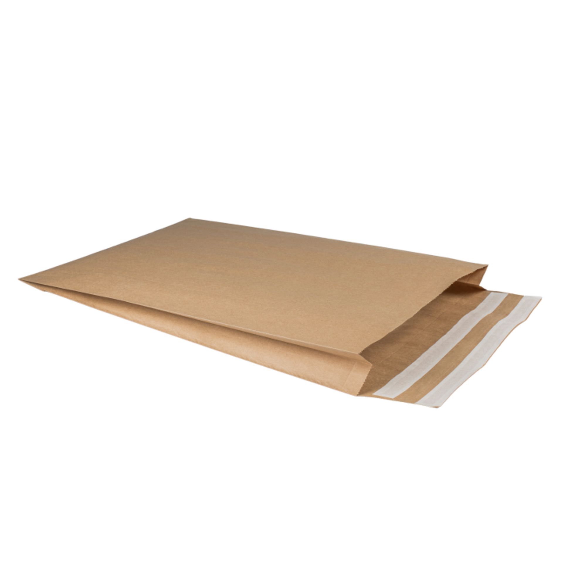 Faltentasche  340+80x420+80mm 110g br 250St