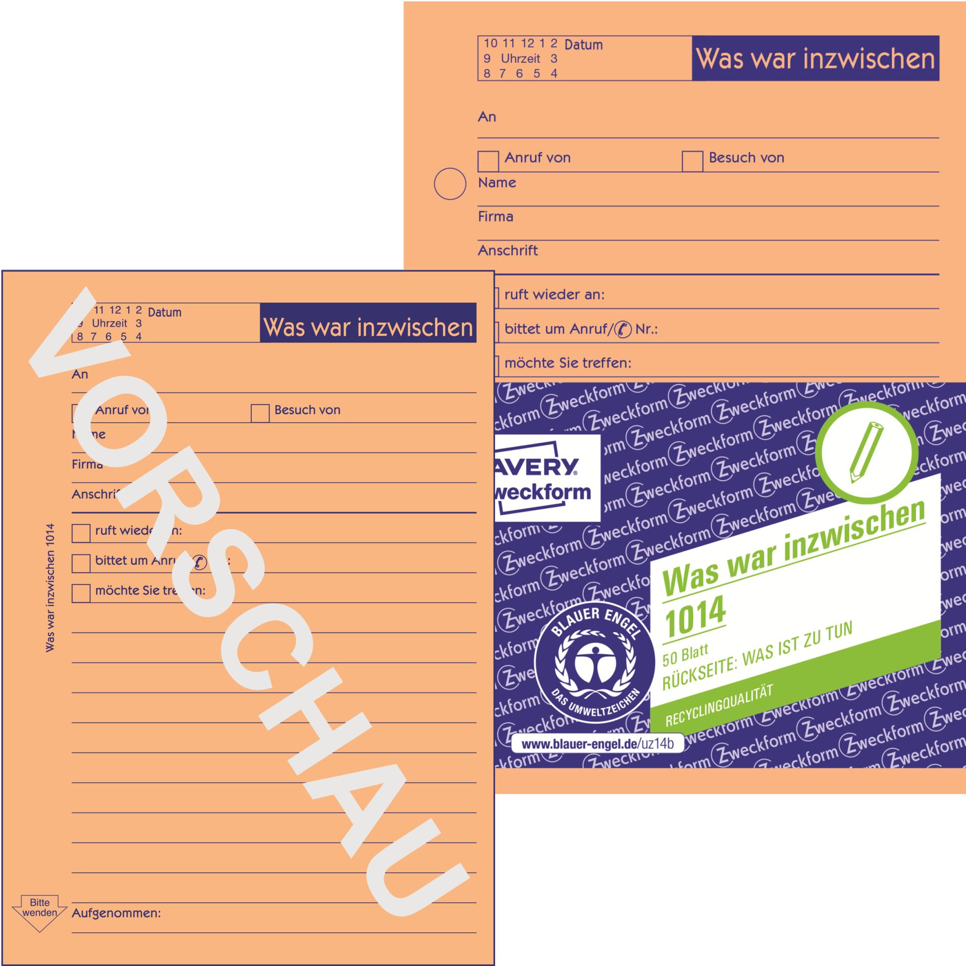 Notizblock DIN A6 Abheftlochung 50Bl. orange