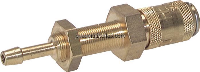 Schott-Kupplungsdose (NW2,7) 3mm Schlauch, Messing