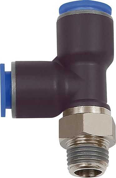 T-Steckverschraubung Blaue Serie, L-Form, drehbar, R 1/2 a., Schlauch-Ø 10 RIEGLER