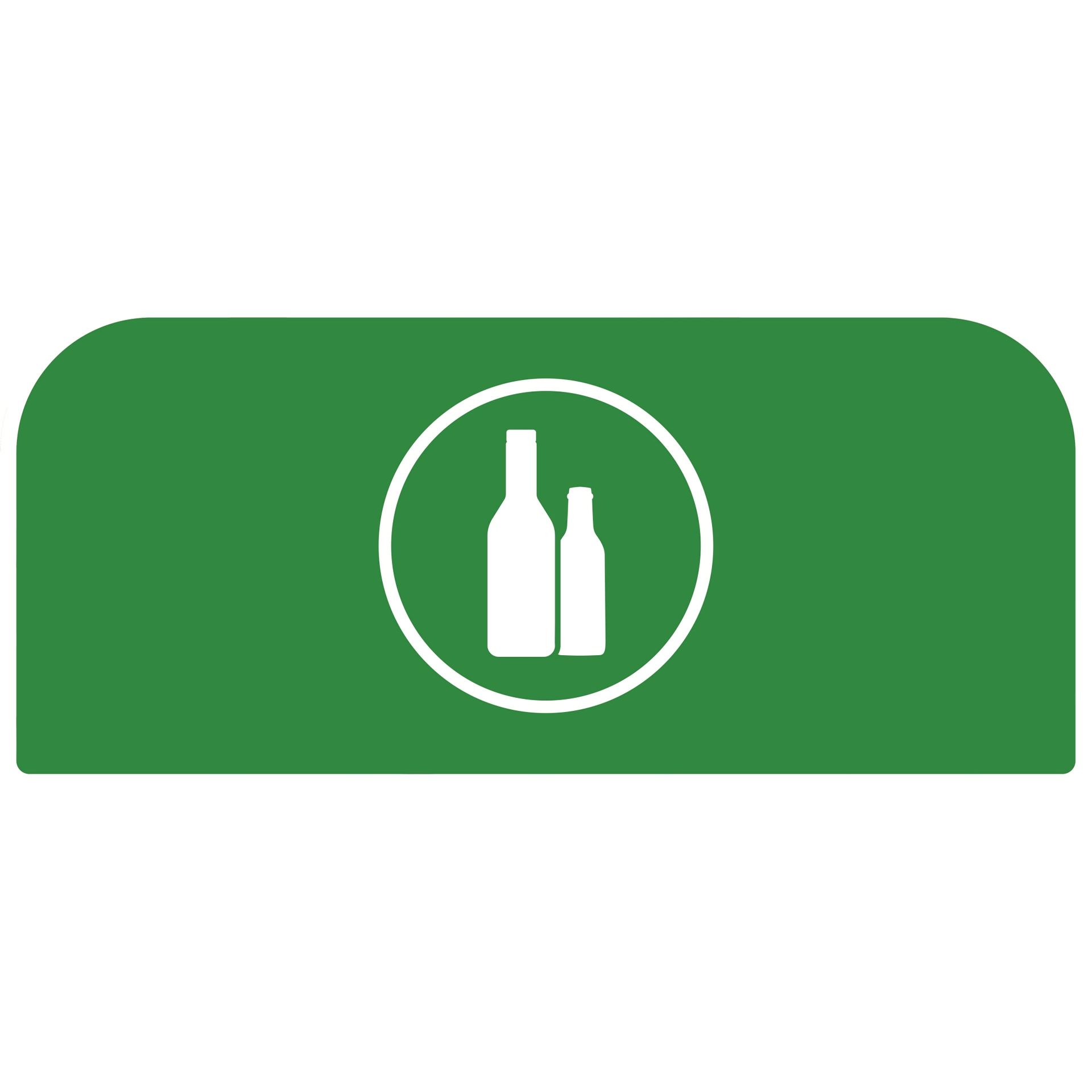 Hinweisschild 57l Glas gn