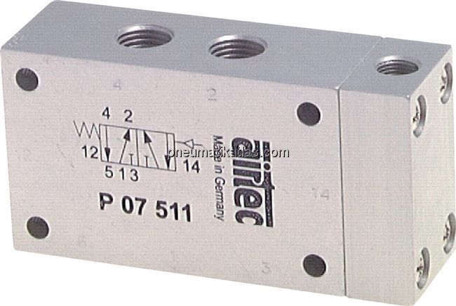 5/2-Wege Pneumatikventil mit Luftfeder, G 1/8"