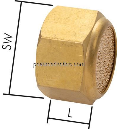 Schalldämpfer M 5, Sinterbronze, Innengewinde