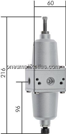 Präzisions-Filterregler G 1/4", 0,1 - 2 bar